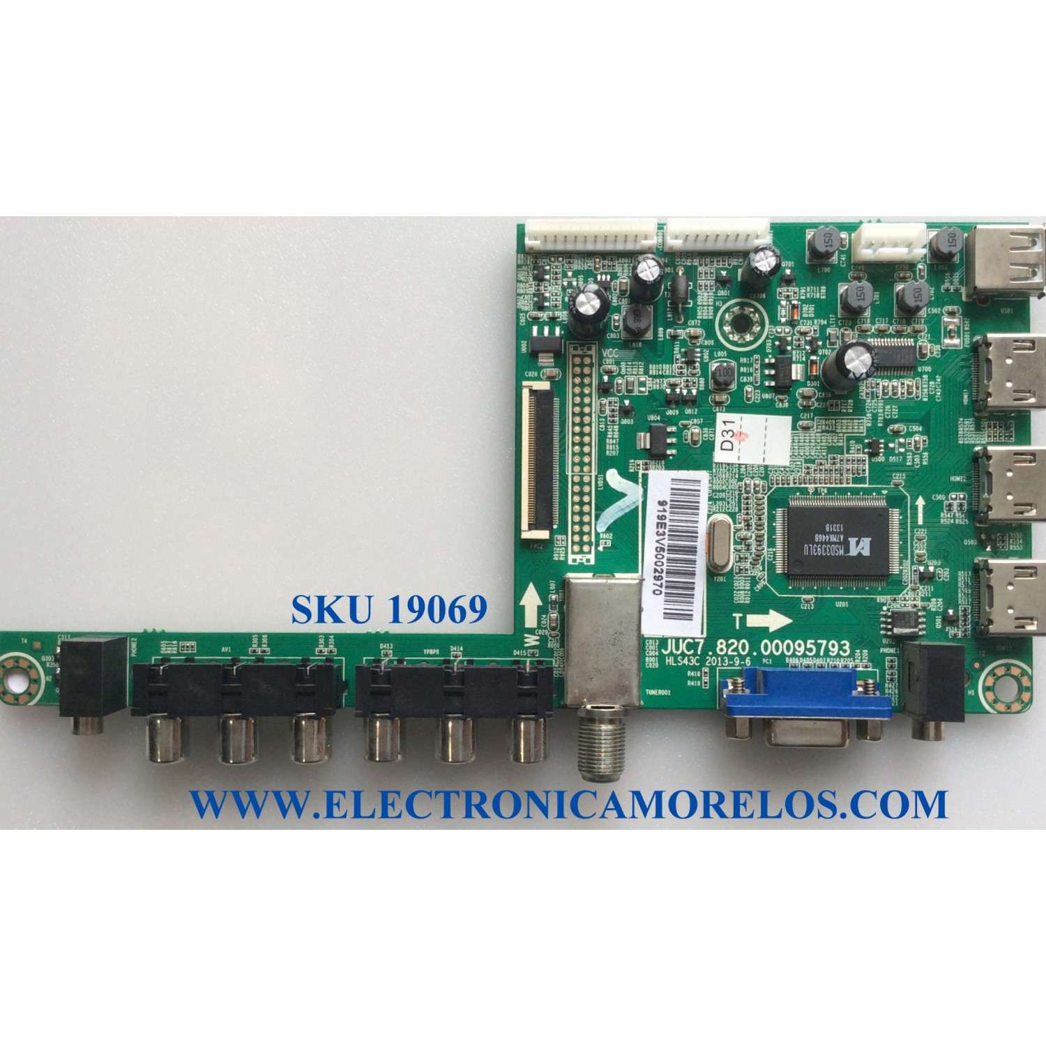 MAIN / CHANGHONG 919E3V / JUC7.820.00095793 / HLS43C / E214887 / PANEL C500F13-E2-L / MODELO LED50YC2000UA